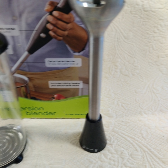 Food Network Immersion Blender With Easy Grip Handle 150 W Motor In Box Used - Picture 7 of 10